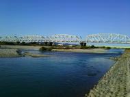 川の様子.新幹線橋から濁り
